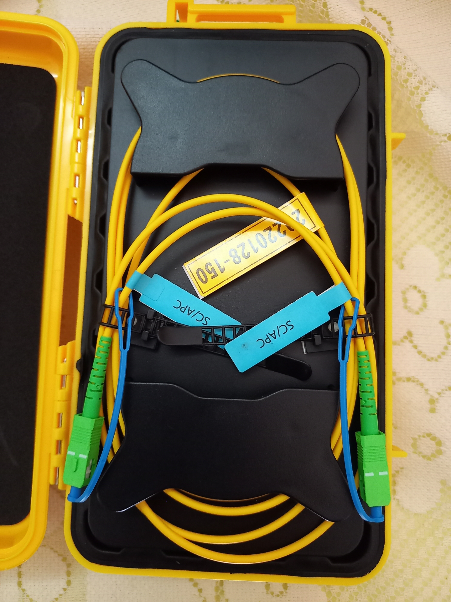 Bobine amorce OTDR 1 km SC/APC — boîtier jaune