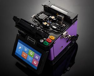 Machine de fusion de fibres optiques avec conception stable en V et chauffage automatique