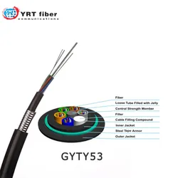 Extérieur Stranded tube libre Self-Supporting Overhead Fiber câble GYTY53